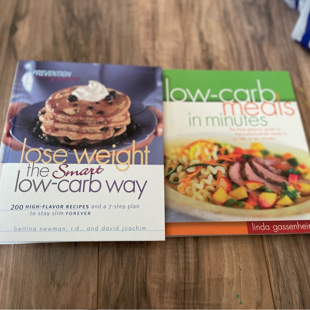 Lot Prevention Low-Carb Cookbooks Set - Blue and Green Covers